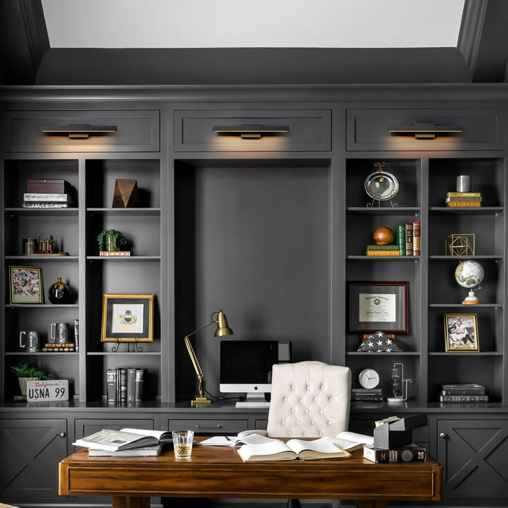 9 Dark Office Decor Ideas for a Mysterious and Elegant Workspace 2 image 93
